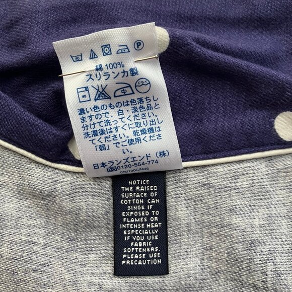 NWOT  Lands End 100% Cotton Flannel Pajama Top, Patriot Blue Dots Print, Sz 3X - Picture 9 of 11